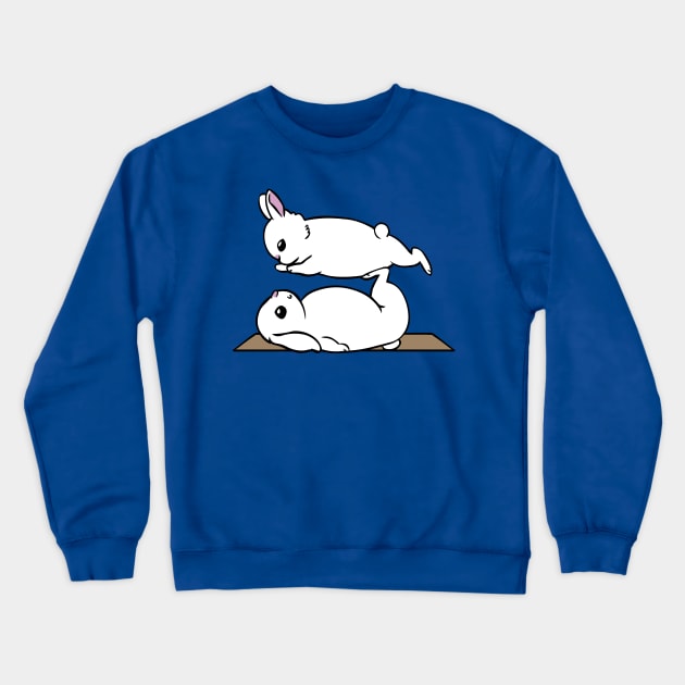 Acroyoga Bunnies Crewneck Sweatshirt by huebucket